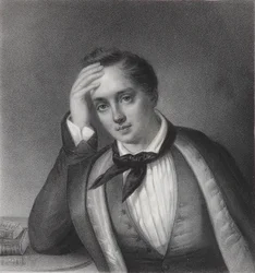 Portrait of the poet Yevgeny Abramovich Baratynsky 1800-1844