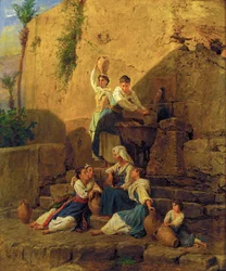 At the Fountain in Taormina