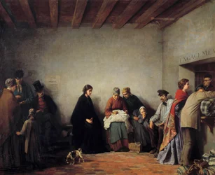 The Mount of Piete. Painting by Ferdinand Heilbuth