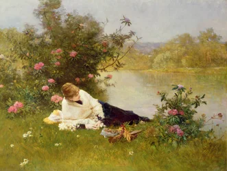 Woman on a River Bank