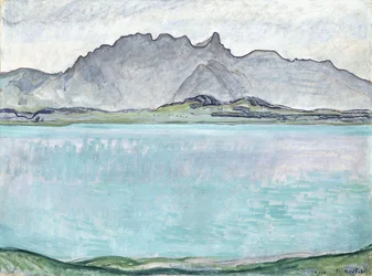 Thunersee with the Stockhorn Mountains