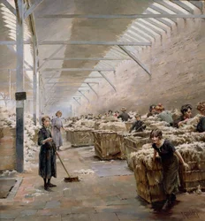 Weaving, Wool Sorting, 1913