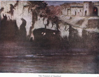 The Funeral of Siegfried, Illustration from The Stories of Wagner