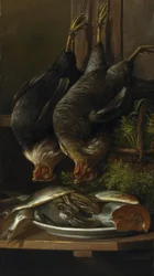 Still Life with Chickens and Fish