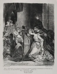 Illustrations for Faust: Marguerite at Church