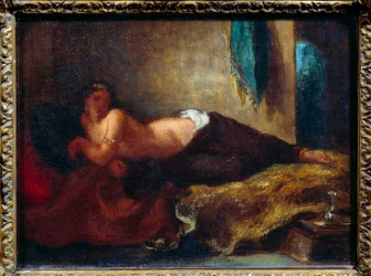 Odalisque. Painting by Eugène Delacroix (1798-1863)