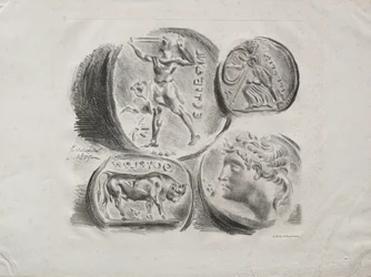 Sheet of Four Antique Medals
