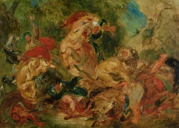 Study for The Lion Hunt, 1854