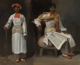 Two Studies of an Indian from Calcutta, Seated and Standing, c.1823-1824
