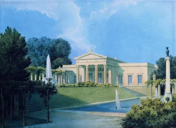 View of Charlottenhof from the garden, 1855
