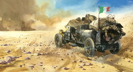 Ten thousand mile motor race