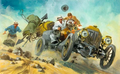 Ten thousand mile motor race