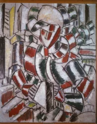 Woman in Red and Green