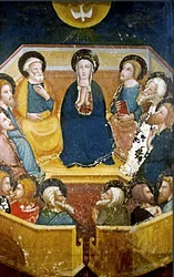 Virgin with the Apostles (detail)