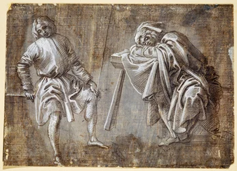 Two Seated Figures