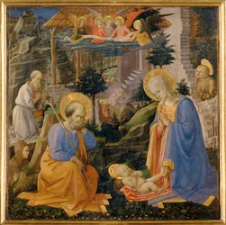 Adoration of the Child with Saint Hilarion and Angels
