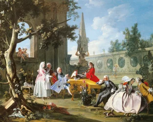 Concert in garden, Detail