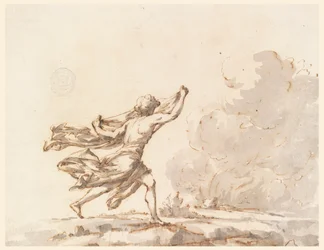 A Young Man Running Toward a Fire