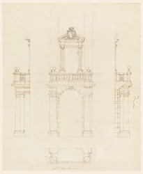 Door case and frame of a door