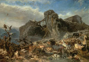 Animals Leaving the Ark, Mount Ararat
