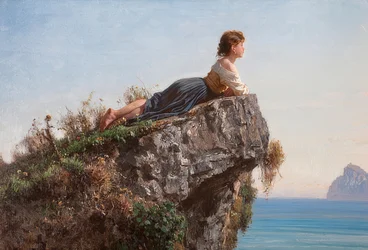 The Girl on the Rock in Sorrento. 1871