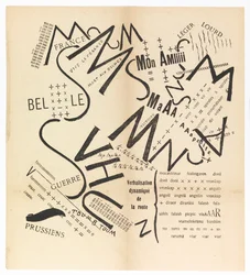 Consonants, vowels, numbers in freedom. The Futurist words in freedom, 1915