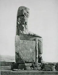 Colossal statue, Temple of Amenhotep III Thebes, published c.1900