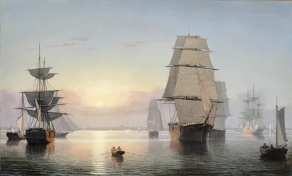 Boston Harbor, Sunset