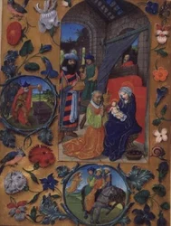 Adoration of the Magi (from Flemish Book of Hours, Bruges)