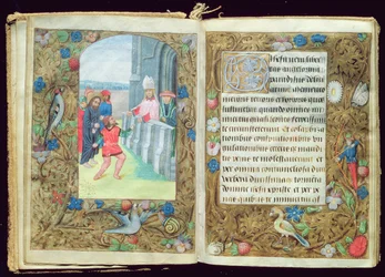 Christ accused, miniature from the Stafford Prayer Book