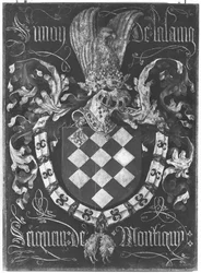 Coat of Arms of Simon de Lalaing (1405-76) Seigneur of Montigny, 1st Chapter of the Order of the Golden Fleece, Lille, 1431