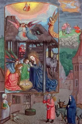 Codex Ser Nov 2844 Birth of Christ, from the Rothschild Prayer Book