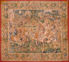 Flemish Tapestry. Series The Book of Judith. Nebuchadnezzar’s Army. First Tapestry in the Series. Manufacture Netherlands, Brussels? Second Half of the 16th Century