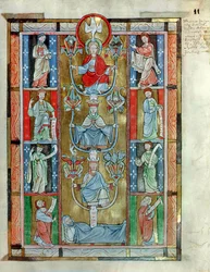 The Tree of Jesse, from De Laudibus Sancte Crucis by Rabanaus Maurus from Anchin Abbey