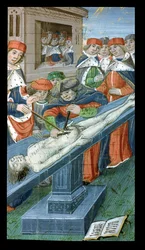 Dissection, from De Medina Fen I. II, by Avicenna (980-1037)