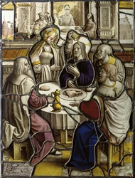 Panel, Probably Depicting Christ at Supper with Simon the Pharisee