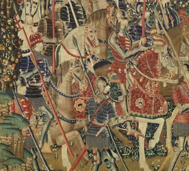 Tapestry Showing the Conquests of King Alfonso V of Portugal, Tournai (detail)