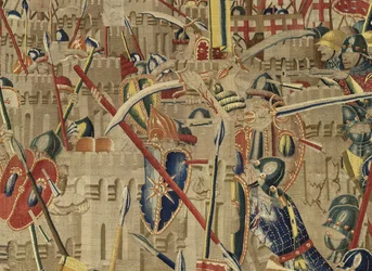 Tapestry Showing the Conquests of King Alfonso V of Portugal (Conquistas de Alfonso V de Portugal), Tournai (Detail)