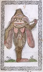 The Cyclops, illustration from Omnium fere gentium nostraeque aetatis Nationum Habitus et Effigies by Jean Sluperji, Antwerp, 1572
