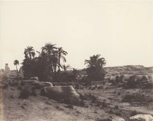 Karnak Thebes, Avenue of Sphinxes - General View Taken from Point G, 1851-52, printed 1853-54