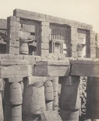 Karnak Thebes, Palace - Hypostyle Hall - Window and Capitals