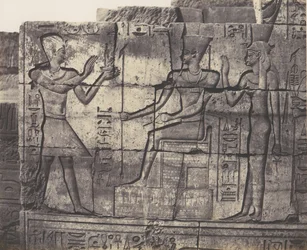 Karnak Thebes, Ruined Building - Sculptures of the Inner Wall, 1851-52, printed 1853-54