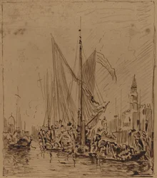Boats and Gondolas before the Piazza San Marco