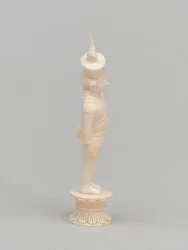 White pawn, chess piece, India, 1820 circa