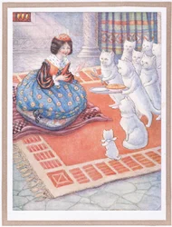 The cats brought the princess some mouse pie