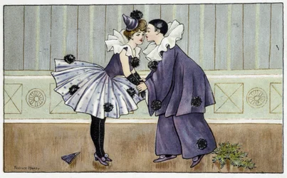 Pierrot and Colombine - by Florence Hardy, early 20th century