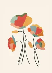 Colorful Abstract Poppies
