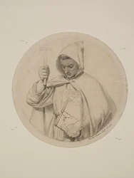 Wycliffe Reading His Translation of the Bible - Study of Monk Representing the Catholic Faith