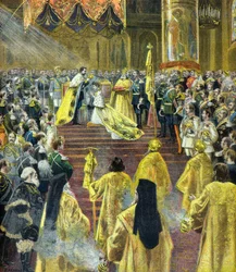 Ceremony of the coronation of Tsar Nicholas II in May 1896