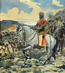 Equestrian Portrait of King Menelik II at the Battle of Adoua